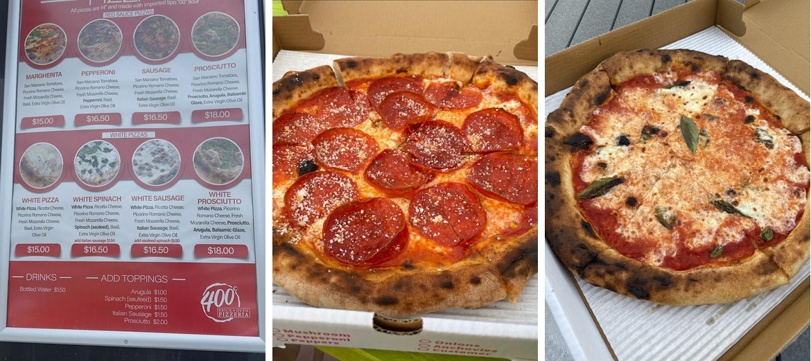 400c Pizzeria Menu