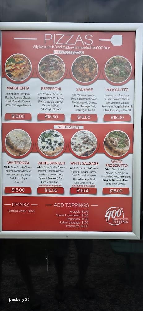 400c Pizzeria Menu image 2